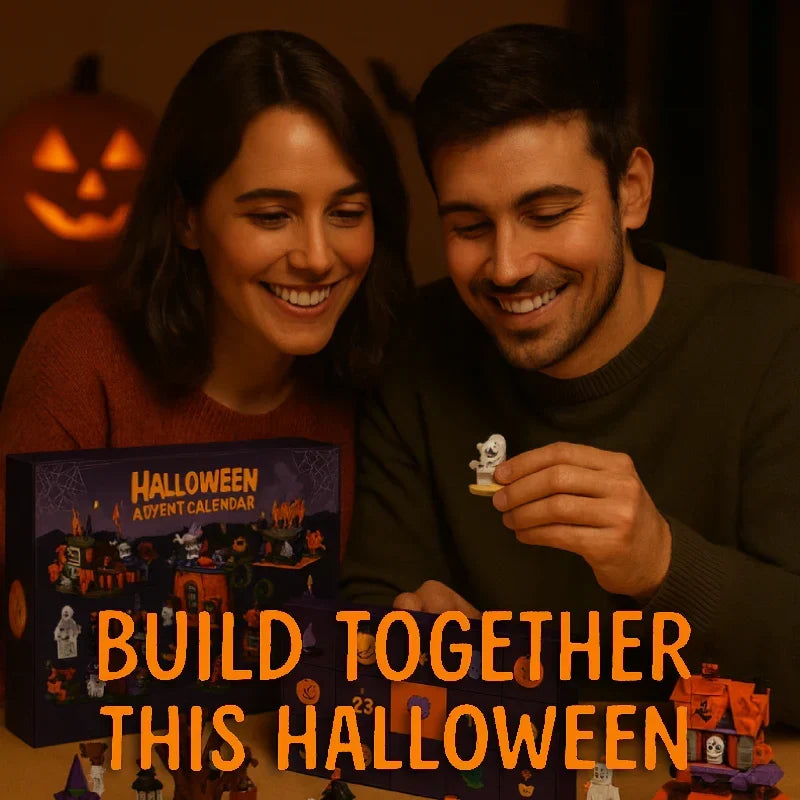 Brick Building Advent Calendar with 24 Halloween Themed Builds and Step-by-Step Instructions