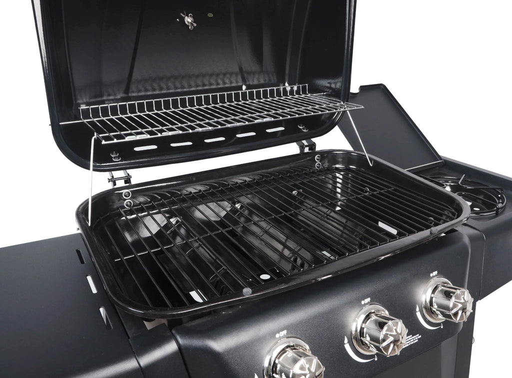 RevoAce 3 Burner Propane Gas Grill Including a Side Burner, Blue Sapphire, GBC1729WBS, New
