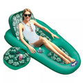 Aqua Leisure Campania 2 in 1 Convertible Water Lounger Pool Inflatable， Floral