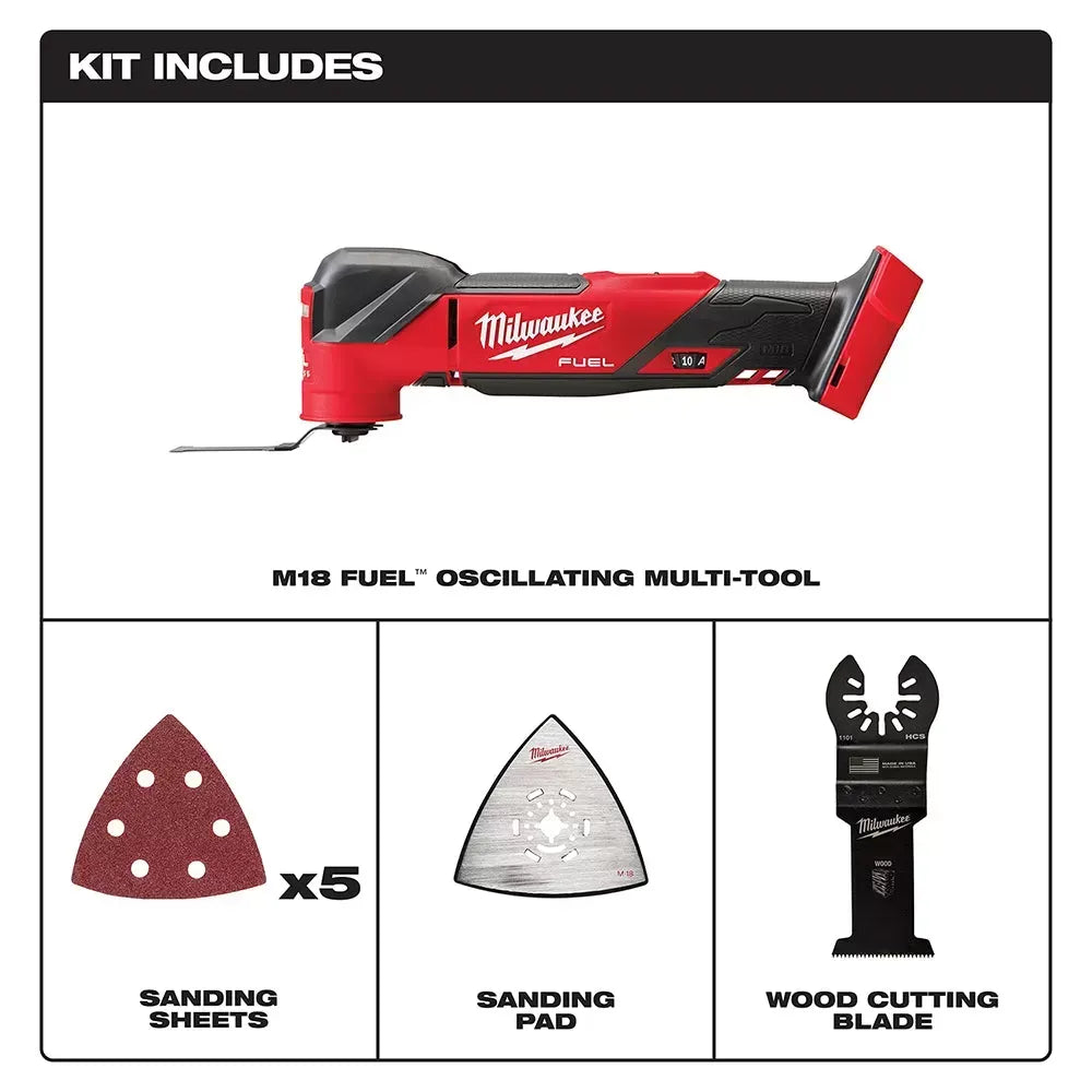 Milwaukee Pre-Sale 2836-20 M18 FUEL 18V Cordless Li-Ion Oscillating Multi-Tool -Bare Tool
