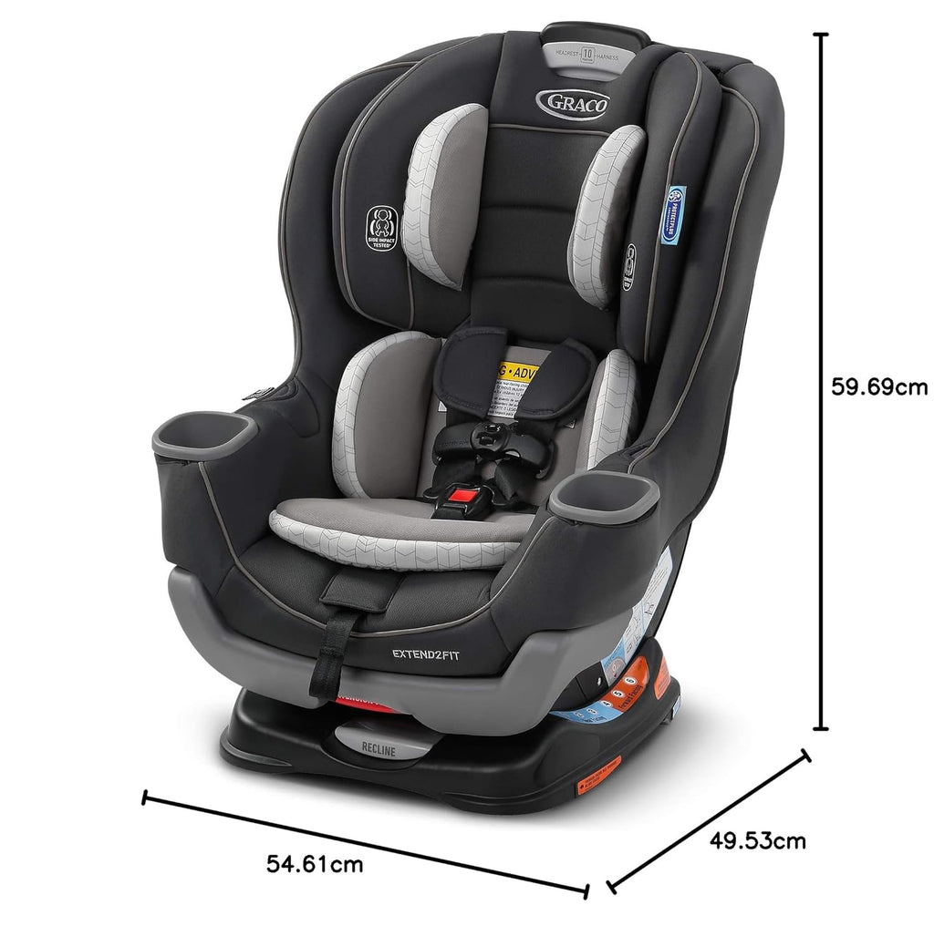Convertible Baby Car Seat with Adjustable Extension Panel, Rear/Forward Facing