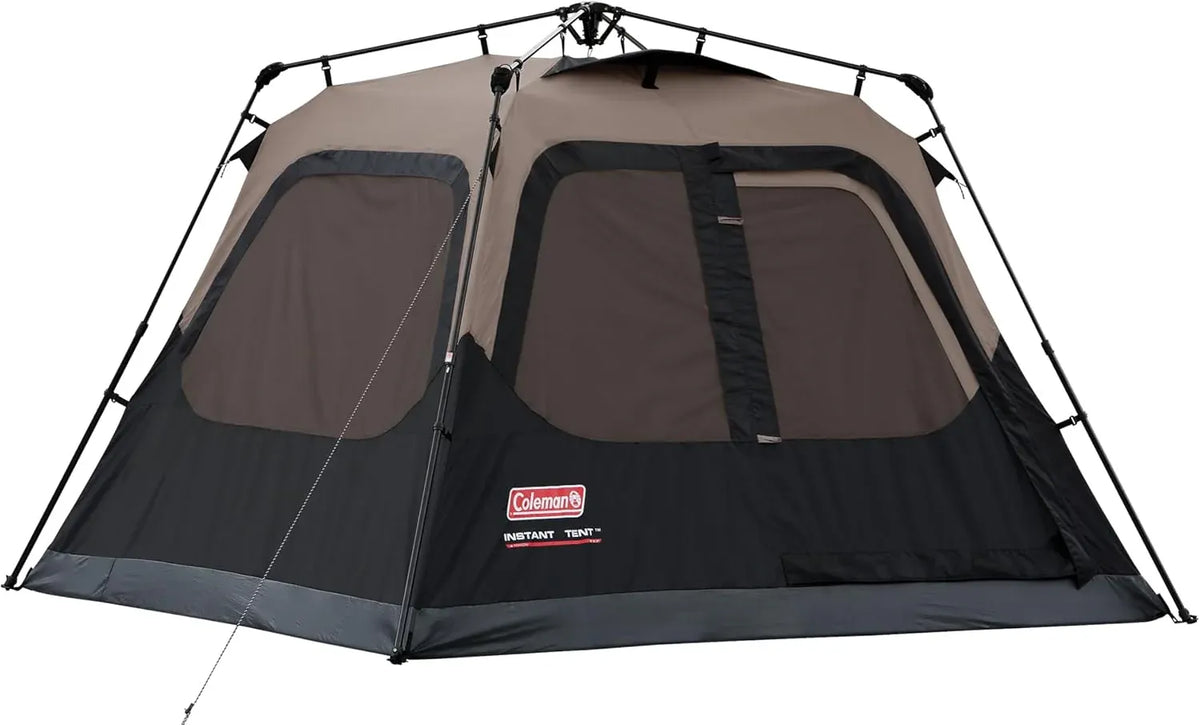 Coleman Instant Tent with 1-Minute Setup, 4/6/8/10 Person Tent with Pre-Attached Poles, Air Vent, & Carry Bag