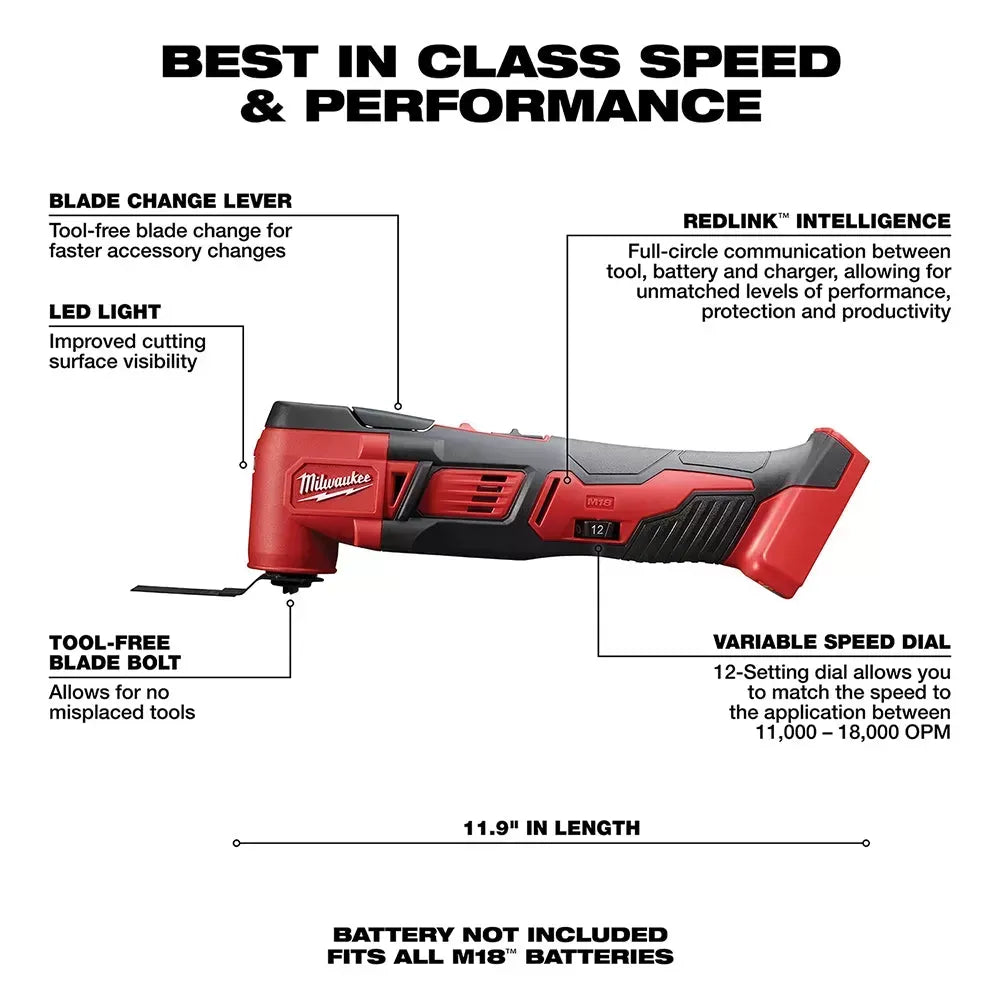 Milwaukee Pre-Sale 2626-21HO M18 18V Cordless Multi-Tool Kit w/ 3.0AH Battery