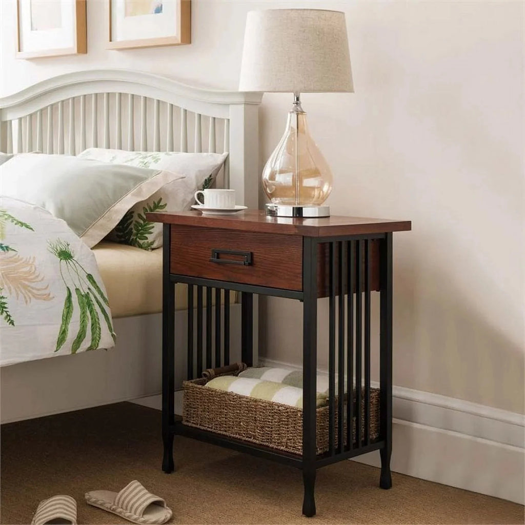 Bowery Hill 1 Drawer Nightstand in Mission Oak
