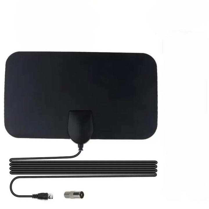 Flat Indoor TV Antenna with 49.7 Mile Range and VHF/UHF Reception, 10ft Cable