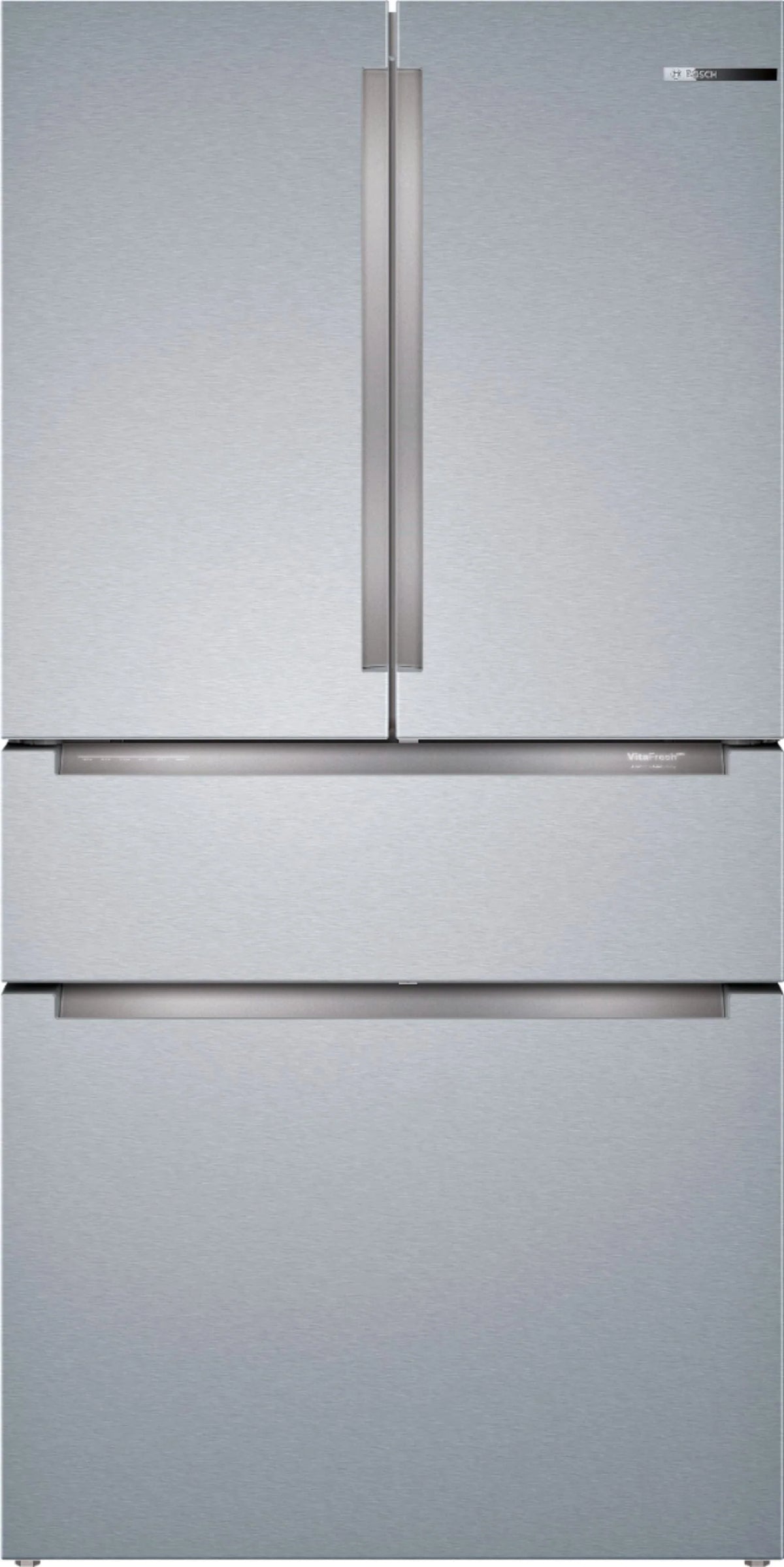Bosch - 800 Series 20.5 Cu. Ft. 4-Door French Door Counter-Depth Smart Refrigerator - Stainless steel