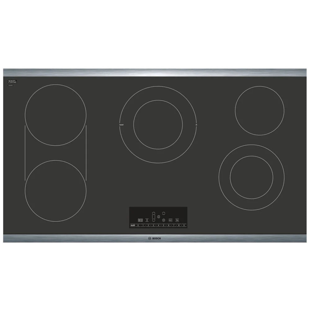 Bosch NET8668SUC 800 Series 36 Built-In Electric Cooktop with 5 elements and Stainless Steel Frame