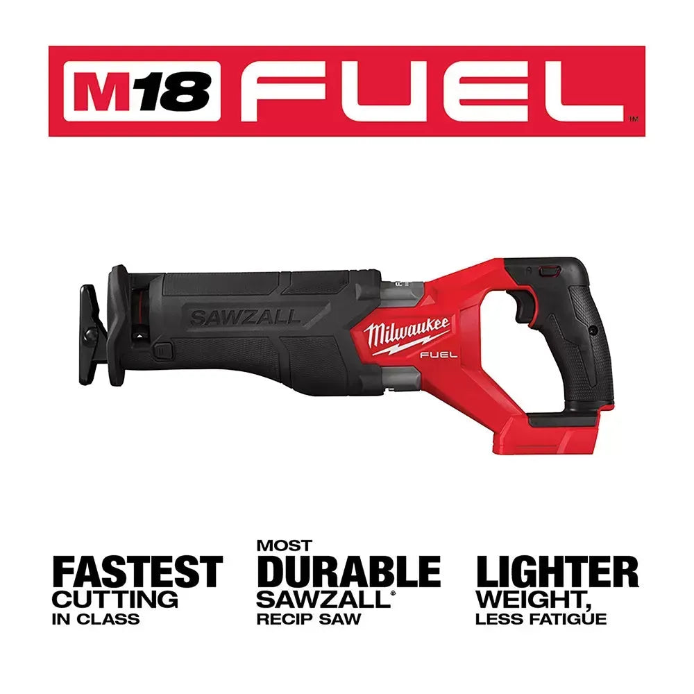 Milwaukee 2732-20 M18 FUEL 18V 7-1/4 Circular Saw w/ SAWZALL Reciprocating Saw