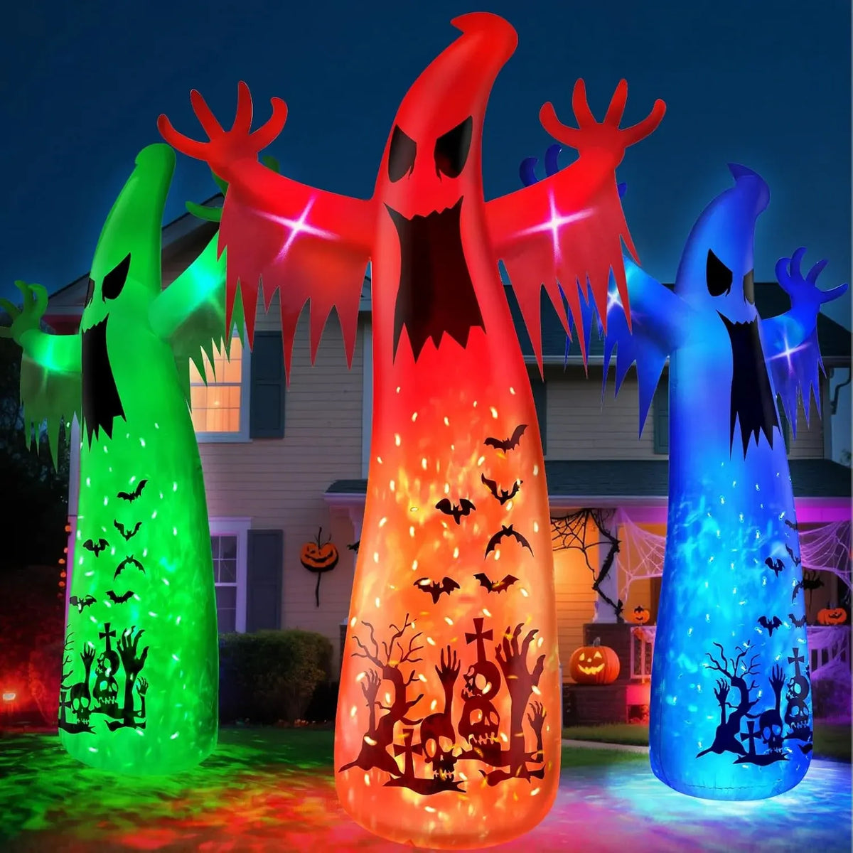 12 Ft Giant Halloween Inflatables Decorations Outdoor Scary Clown Hold Axe Blow Up Build-in LED Lights Inflatable Halloween Outdoor Yard Decors for Garden Lawn Home Holiday Party Outside