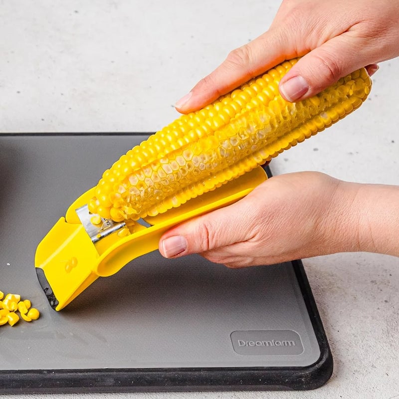 Corn Kernel Stripper with Stainless Steel Blade and Rubber Grip  Feet