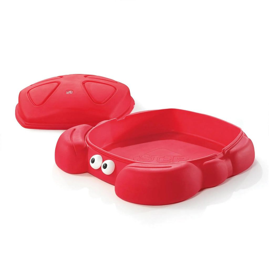 Step2 Crabbie Sandbox Kids Plastic Outdoor Sandbox with Cover
