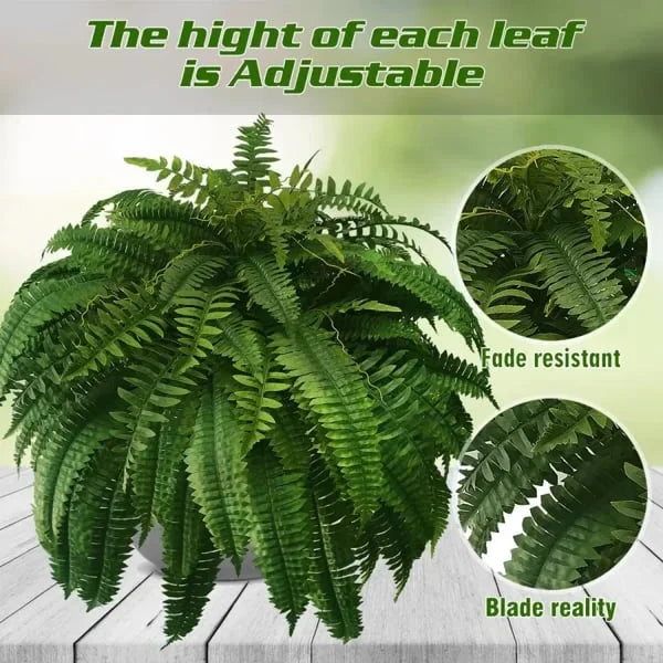 Artificial Boston Fern Bundle 18 Pack with UV Protection and Water  Shedding