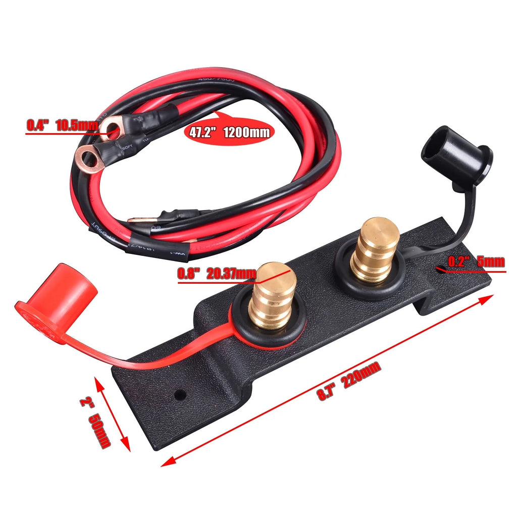 Goldfire UTV Car Battery Jump Post Starter Jump Start Battery Terminals Relocation Kit Work for UTV ATV Car Trucks Diesel Boat