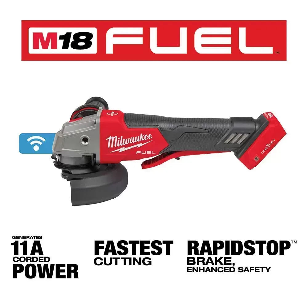 Milwaukee Pre-Sale 2882-20 M18 FUEL 4-1/2 / 5 Paddle Switch Braking Grinder - Bare Tool