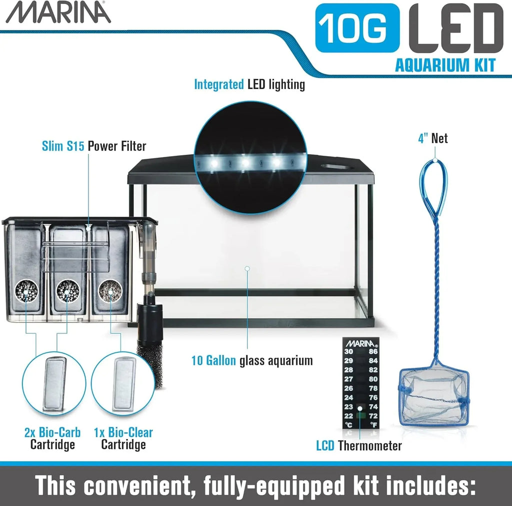 Marina LED Aquarium Kit, 10 gallon