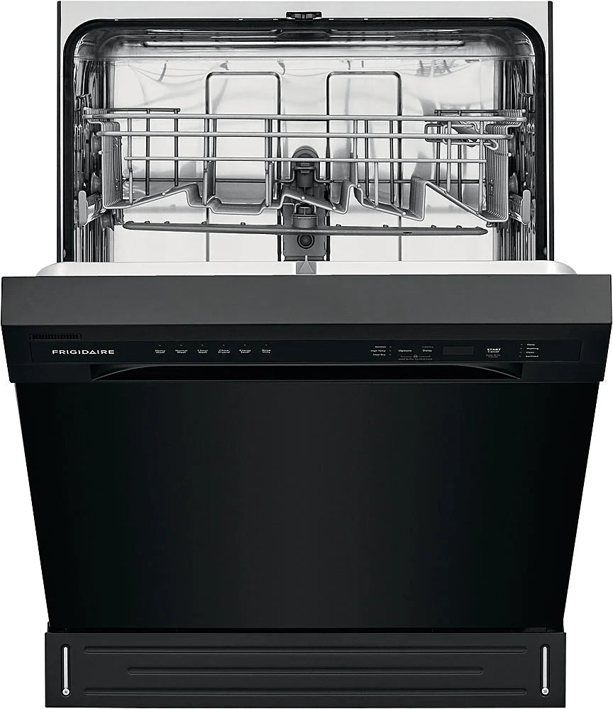 Frigidaire - 24 Compact Front Control Built-In Dishwasher with Stainless Steel Tub, 52 dBA - Black