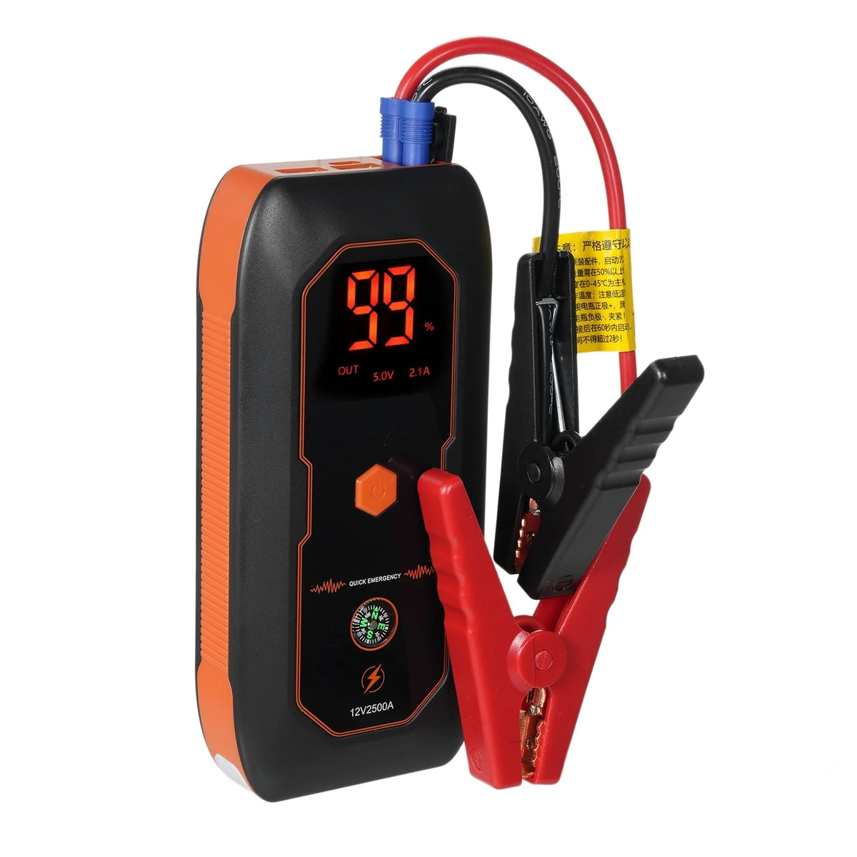 Portable Car Jump Starter by Lepmerk, DN18 Emergency Supply with 600A Peak Current, 8000mAh Capacity for and Automotive Use