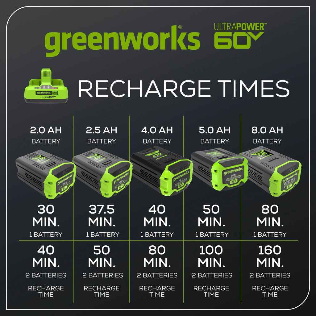 Greenworks 60V 6 Amp Dual-Port Rapid Charger 1807902