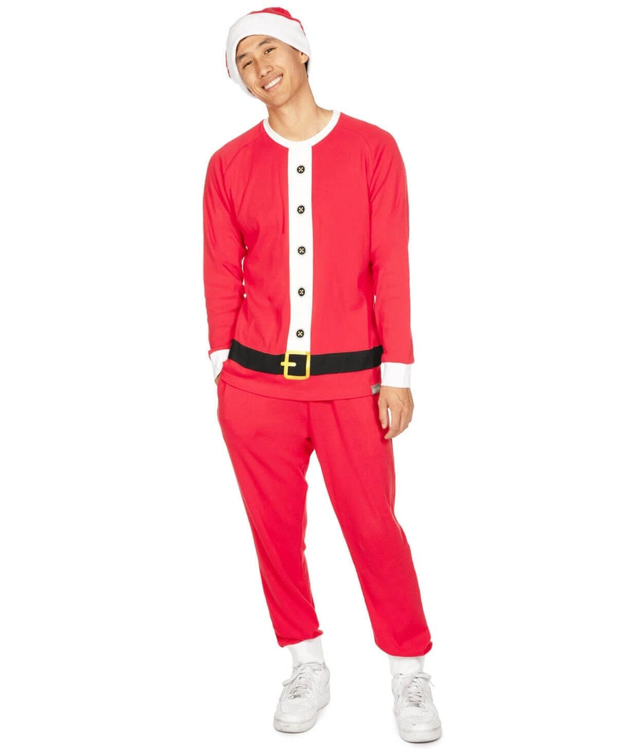 Holiday Character Pajama Set for Men with Side Pockets and Drawstring Waist