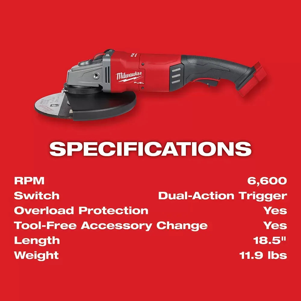 Milwaukee Pre-Sale 2785-20 M18 FUEL 18V 7/9-Inch Large Angle Grinder - Bare Tool