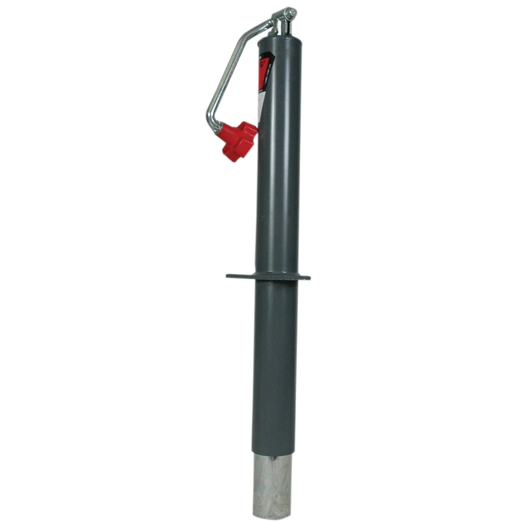 BULLDOG 175000 Round Trailer Jack, A-Frame, 5,000 lbs. Lift Capacity, Topwind, Bolt-On, 15 Inch Travel