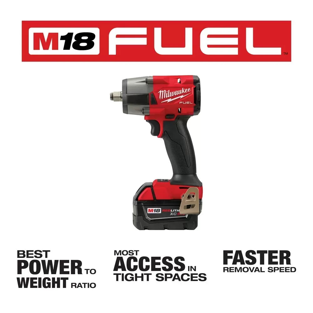 Milwaukee Pre-Sale 2962-22R M18 FUEL 18V 1/2 Mid-Torque Impact Wrench w/ Ring Kit