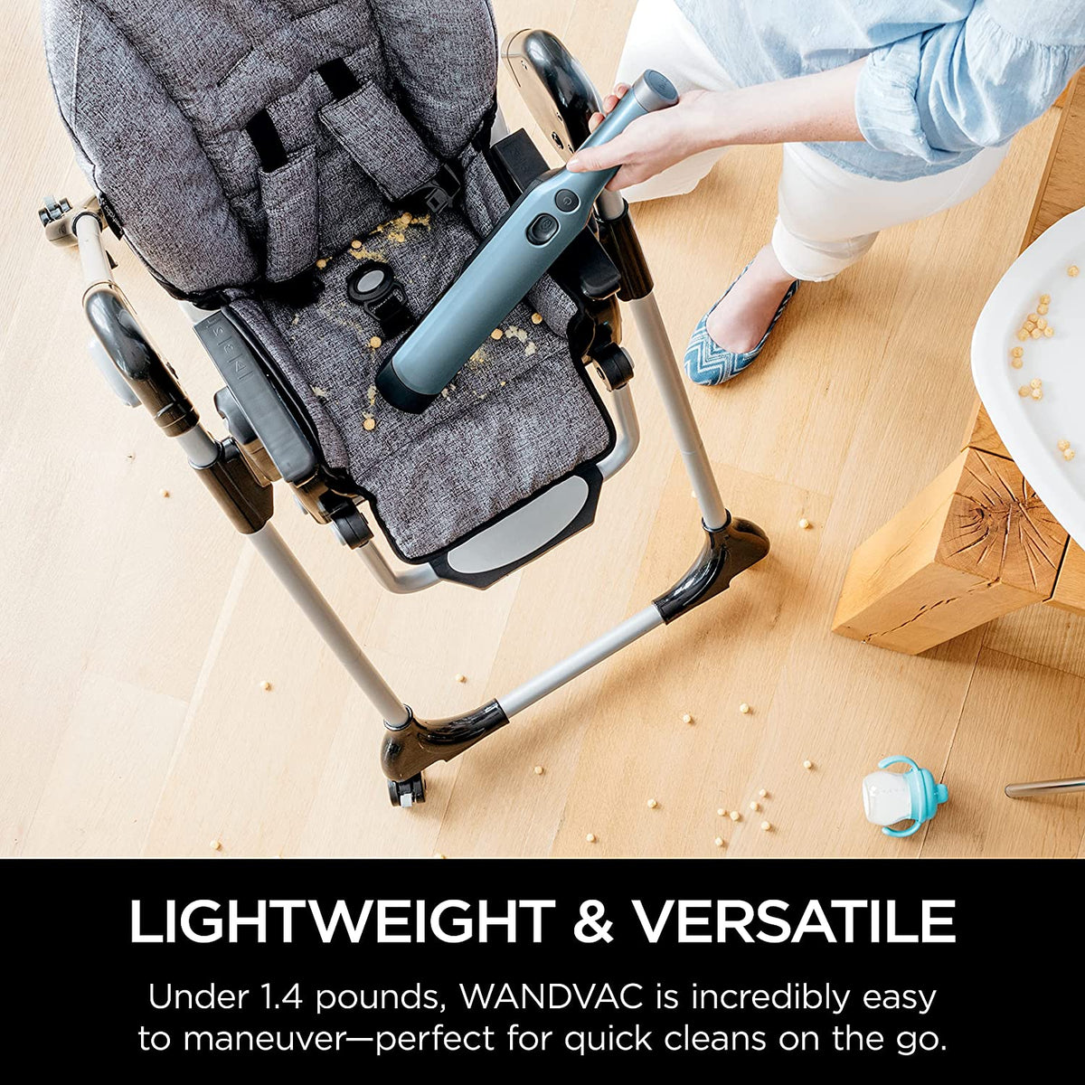 Shark WANDVAC Cordless Hand Vac Lightweight and Portable at 1.4 lbs. with Powerful Suction， Charging Dock， One-Touch Empty for Car and Home， Cove