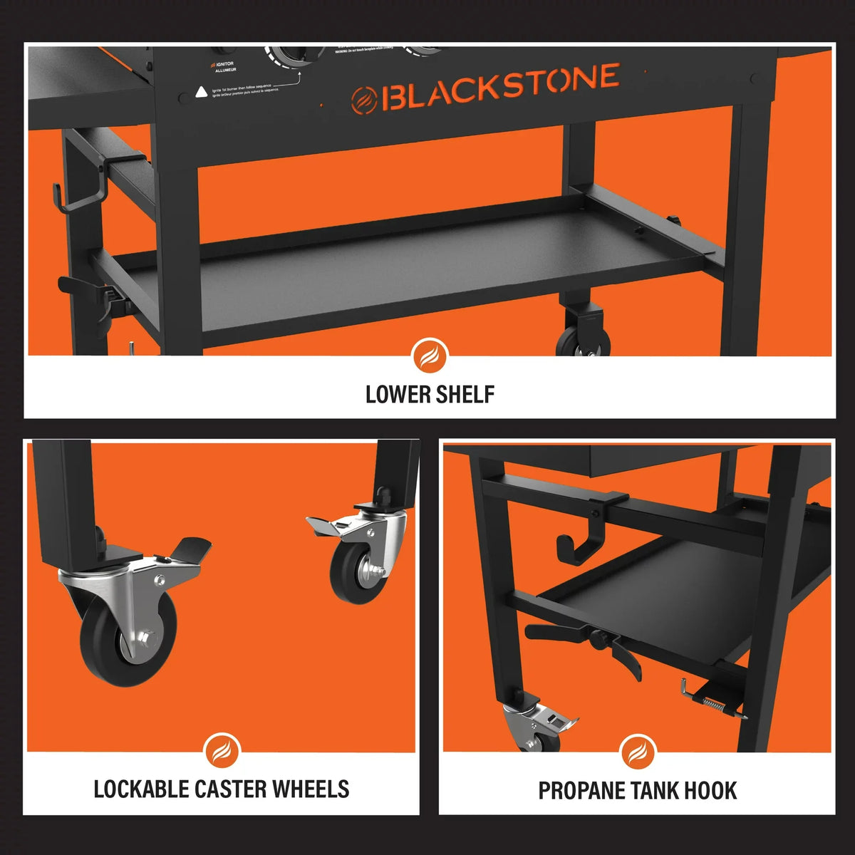Blackstone 4-Burner 36 Griddle Cooking Station with Side Shelves