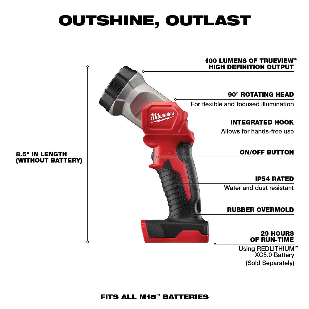 Milwaukee 2696-26B M18 18V Cordless Li-Ion 6 Tool Combo Kit w/ 6.0 AH Battery