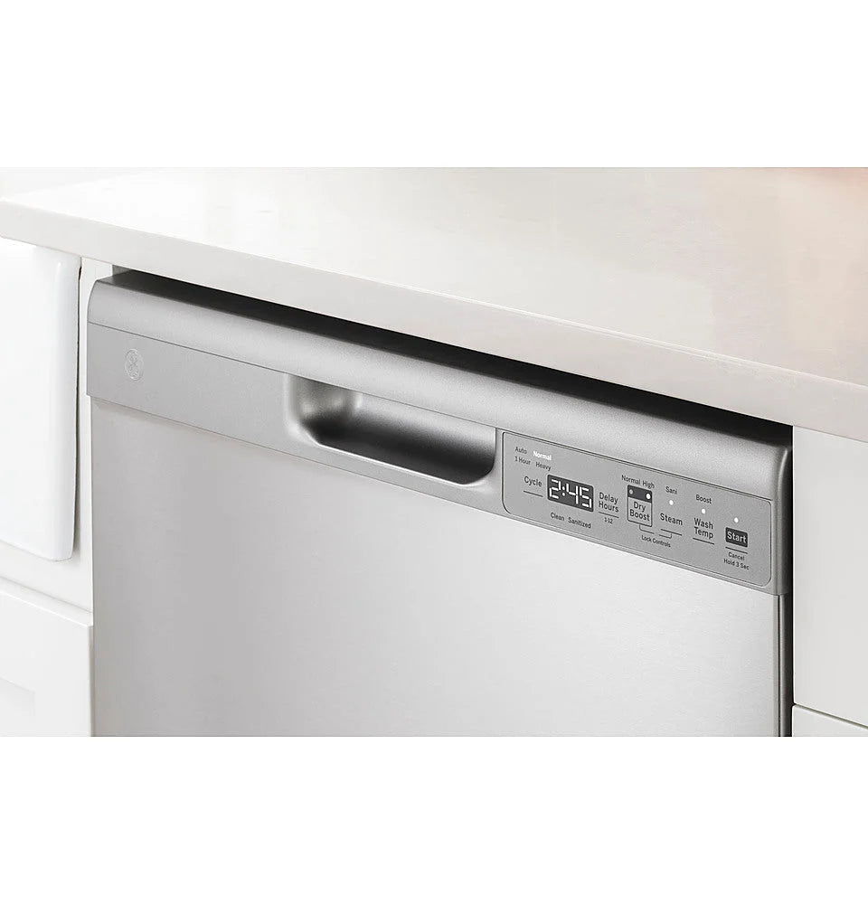 GE - Front Control Built-In Dishwasher, 52 dBA - White