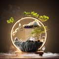 Incense burner waterfall Led Lamp Circulating Water Fountain Ornaments