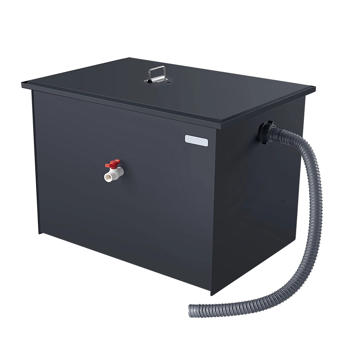 SKYSHALO Commercial Grease Interceptor Trap 30LBS Carbon Steel Waste Water Filter