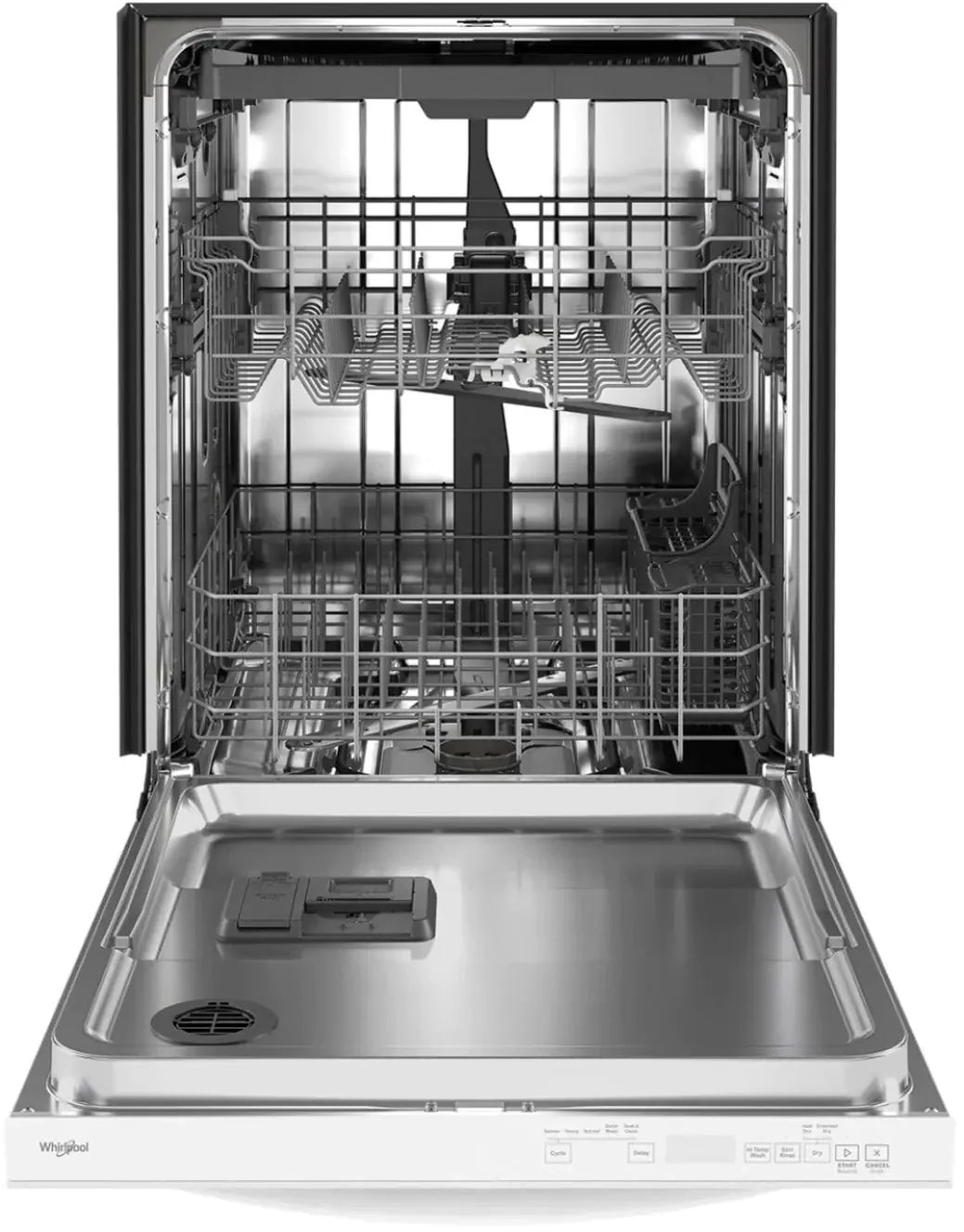 Whirlpool - 24 Top Control Built-In Dishwasher with Stainless Steel Tub, Large Capacity, 3rd Rack, 47 dBA - White