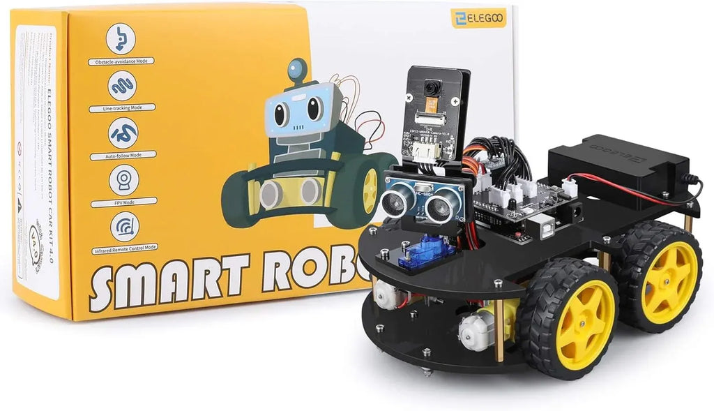 R3 Smart Robot Car Kit V4 for Arduino Robotics for Kids Ages 8-12 12-16 STEM Science Kits Coding Gifts for 8 9 10 11 12 13 14 15 16 Year Old Boys Girls Teens Cool Engineering Building Toys