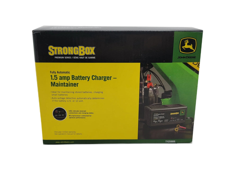 John Deere Fully Automatic 1.5 AMP Battery Charger Maintainer - TY25866