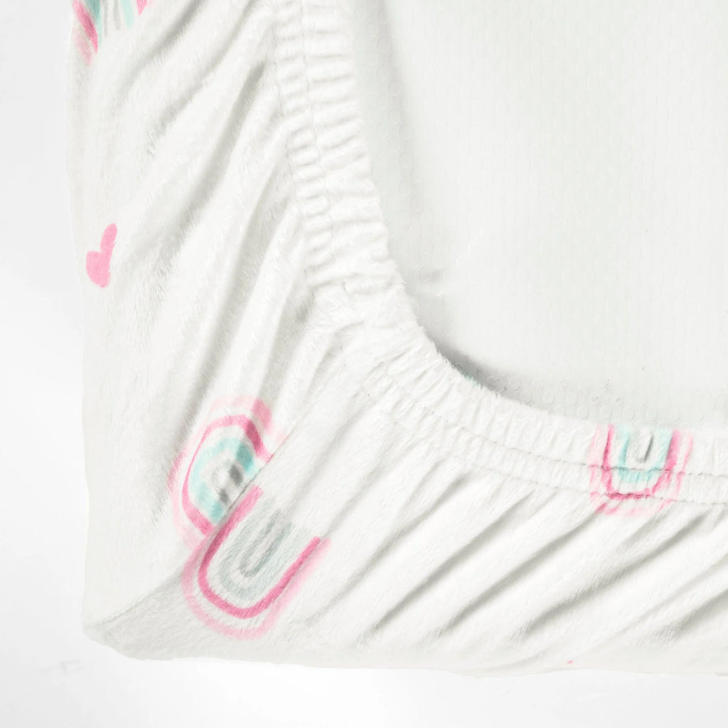 Llama Love Rainbow Soft & Plush Changing Pad Cover
