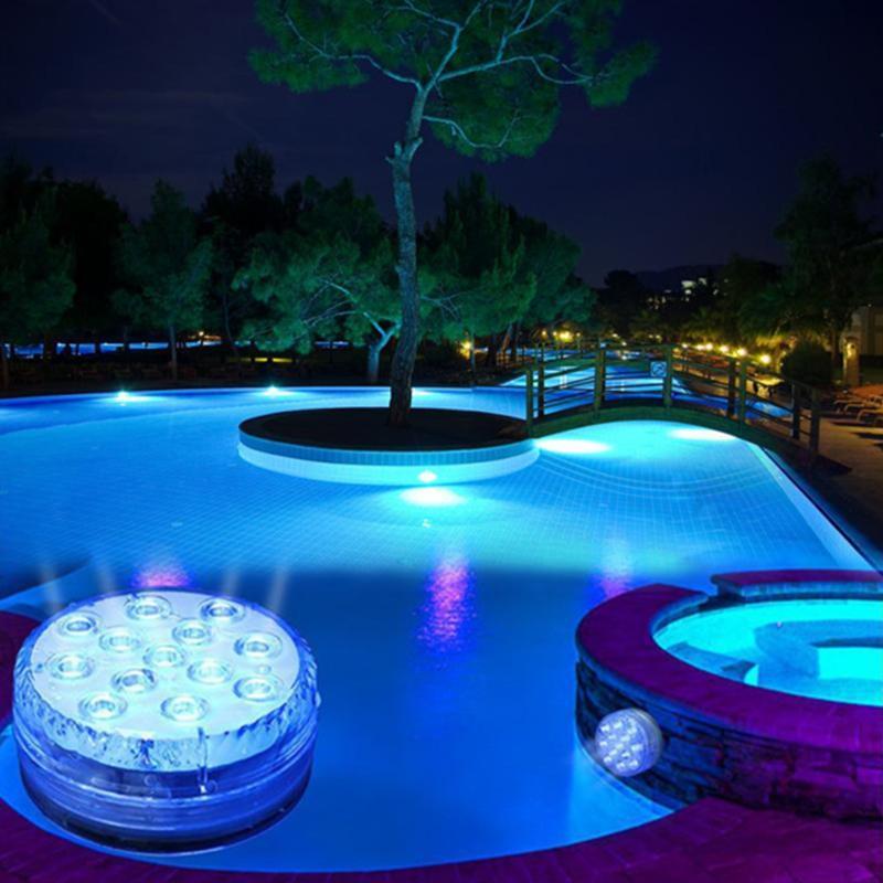 Color Changing Submersible Pool Light with 12-Color Remote and Automatic   Modes