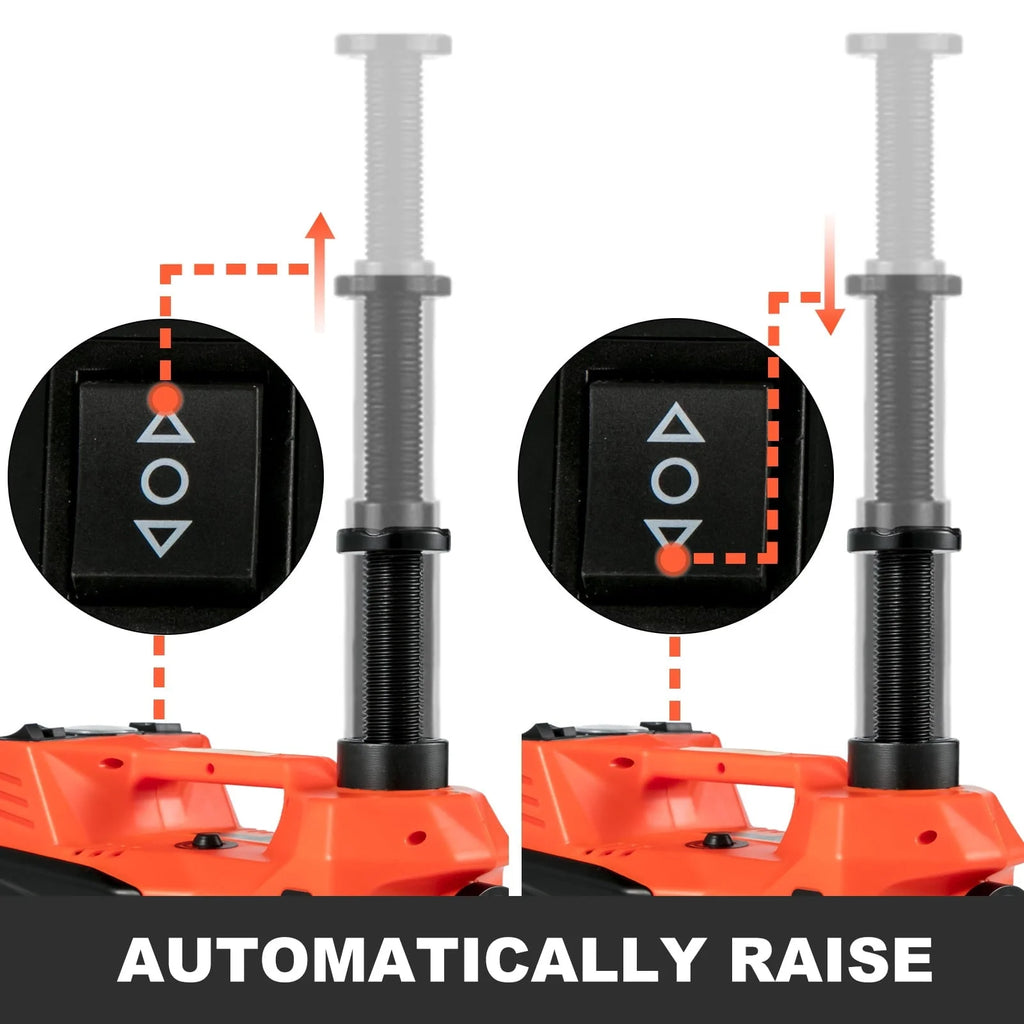 BENTISM Electric Car Jack 3 Ton Floor Jack Lift 12V W/Impact Wrench & Tire Inflator Pump
