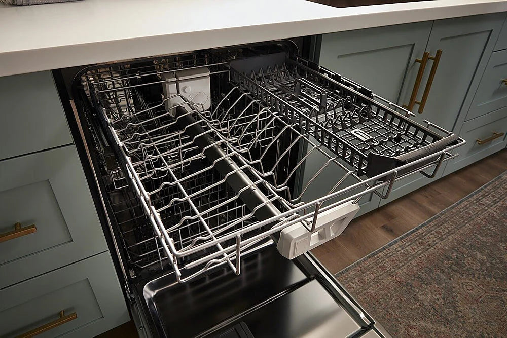 Whirlpool - 24 Top Control Built-In Dishwasher with Stainless Steel Tub, Large Capacity & 3rd Rack, 47 dBA - Black stainless steel