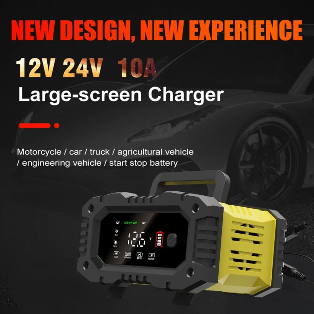 20A/10A Car Motorcycle Battery Charger 12V/24V Smart Charger Lithium Agm (European Rules)