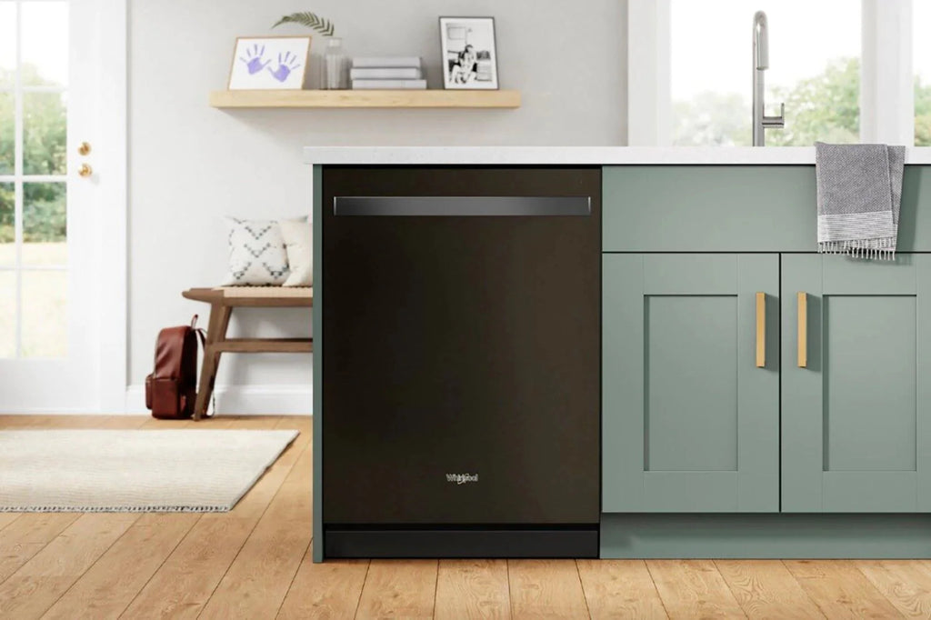 Whirlpool - 24 Top Control Built-In Dishwasher with Stainless Steel Tub, Large Capacity, 3rd Rack, 47 dBA - Black stainless steel