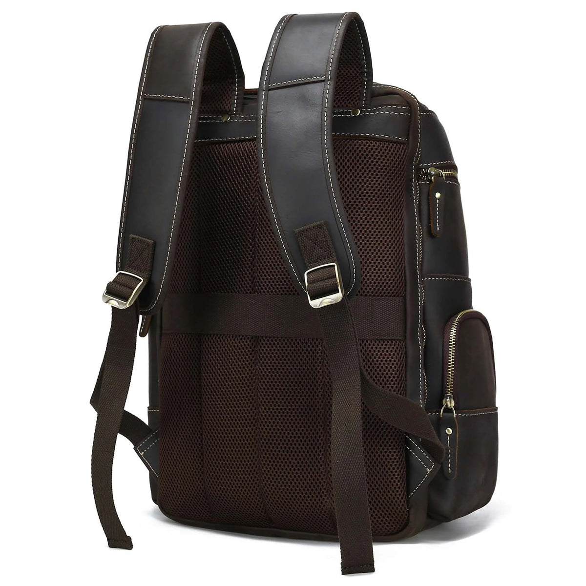 15.6 Full Grain Leather Laptop Backpack