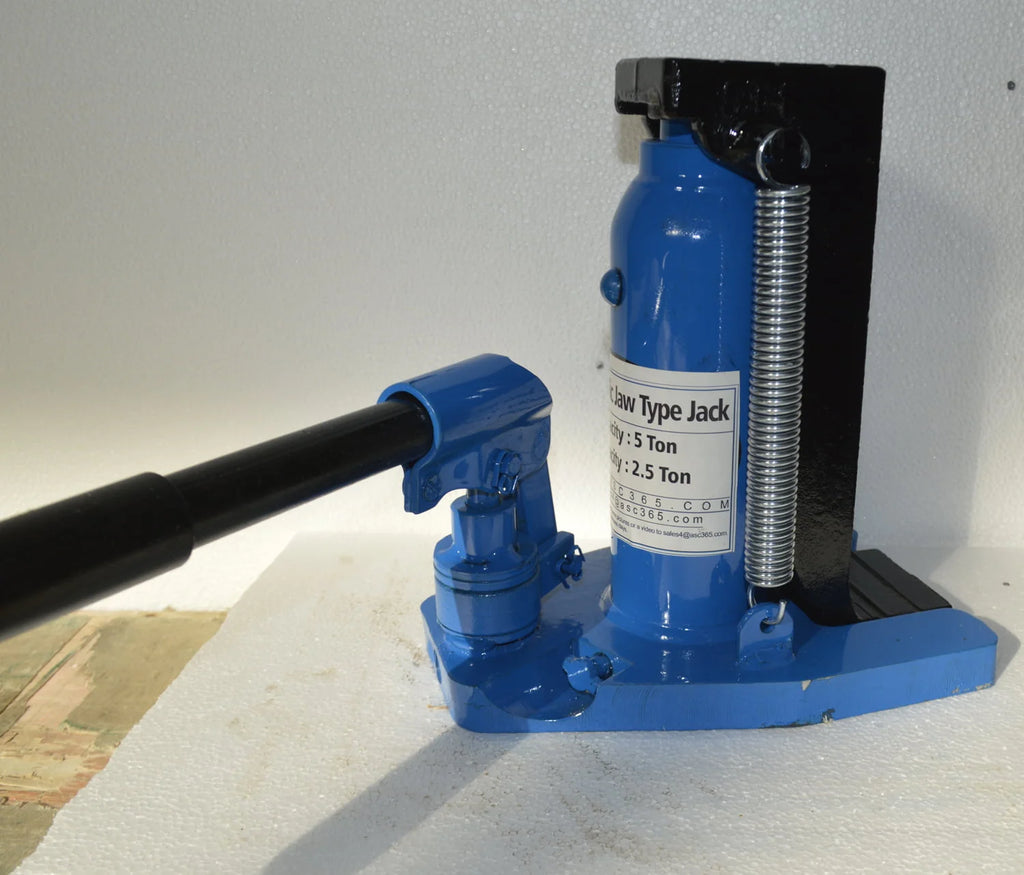 INTBUYING Hydraulic Machine Toe Jack Lift 2.5/5Ton Hydraulic Jack Ram Machine Stand Tool Oil Rigging