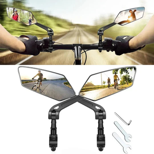 Bike Mirrors, HD Wide-Angle 360° Adjustable Handlebar Mirrors