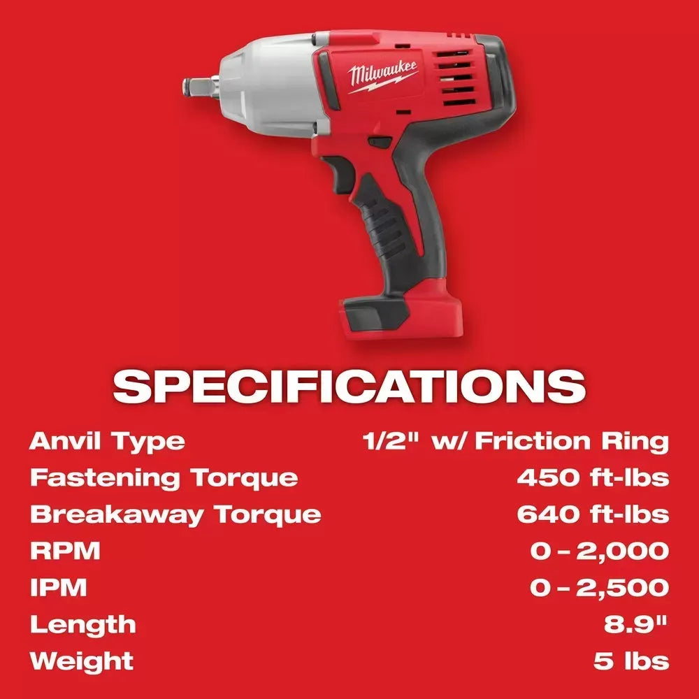 Milwaukee Pre-Sale 2663-20 M18 18V 1/2-Inch High-Torque Impact Wrench - Bare Tool