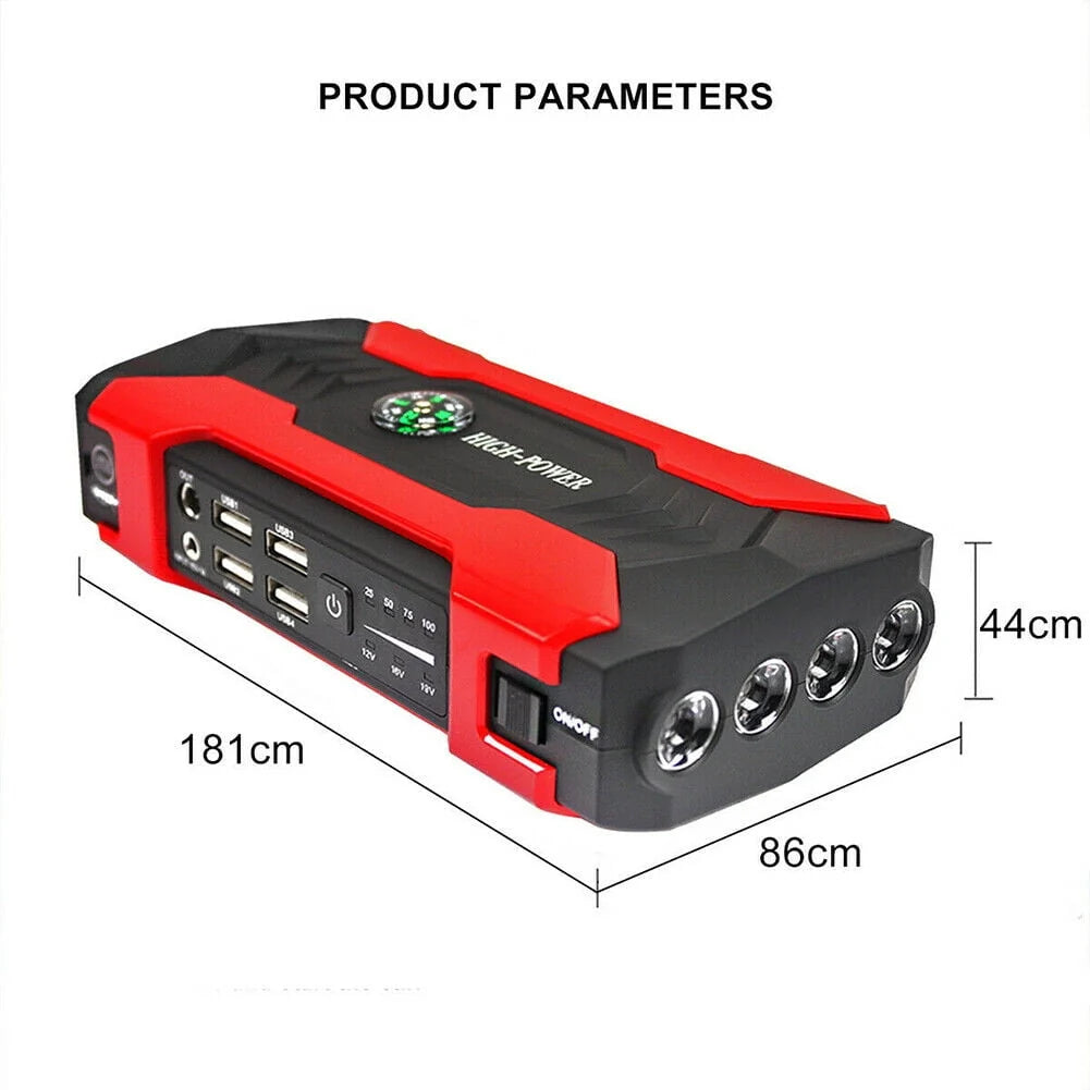 Xhy Jump Starter 12V Car Battery Pack Booster Jumper Box Emergency Start Power Bank Supply Charger with Built-in LED Light