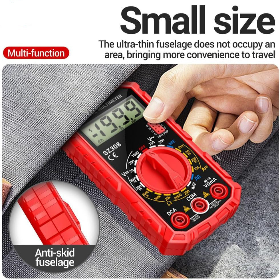 Digital Multimeter with Extended Probe Reach and Diode Testing for Electrical  Systems