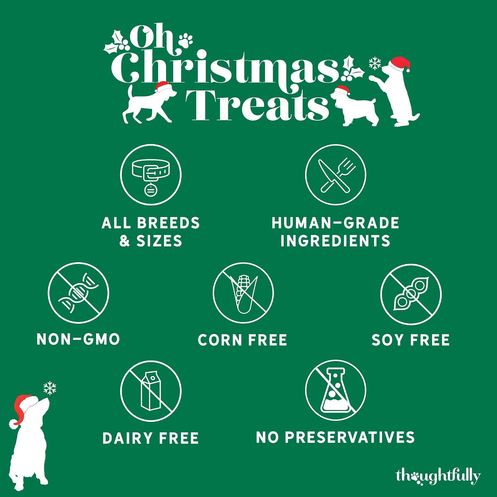 Dog Treat Advent Calendar with 24 Gingerbread Biscuits and Hand Decorated Designs