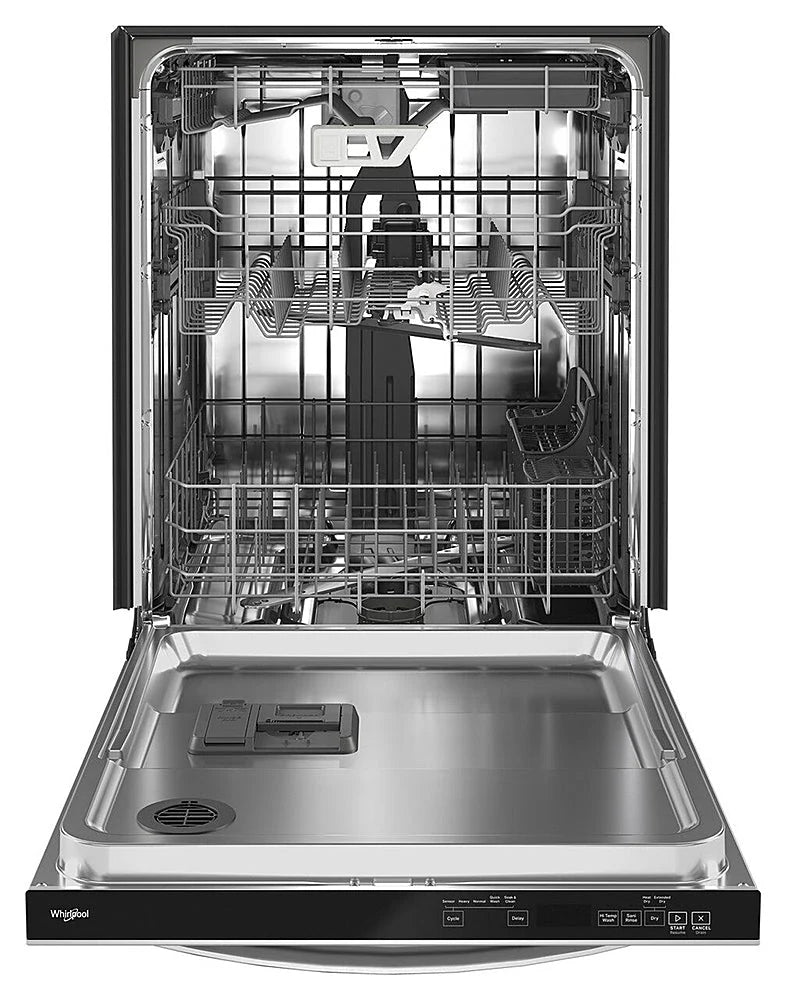 Whirlpool - 24 Top Control Built-In Dishwasher with Stainless Steel Tub, Large Capacity & 3rd Rack, 47 dBA - Stainless steel