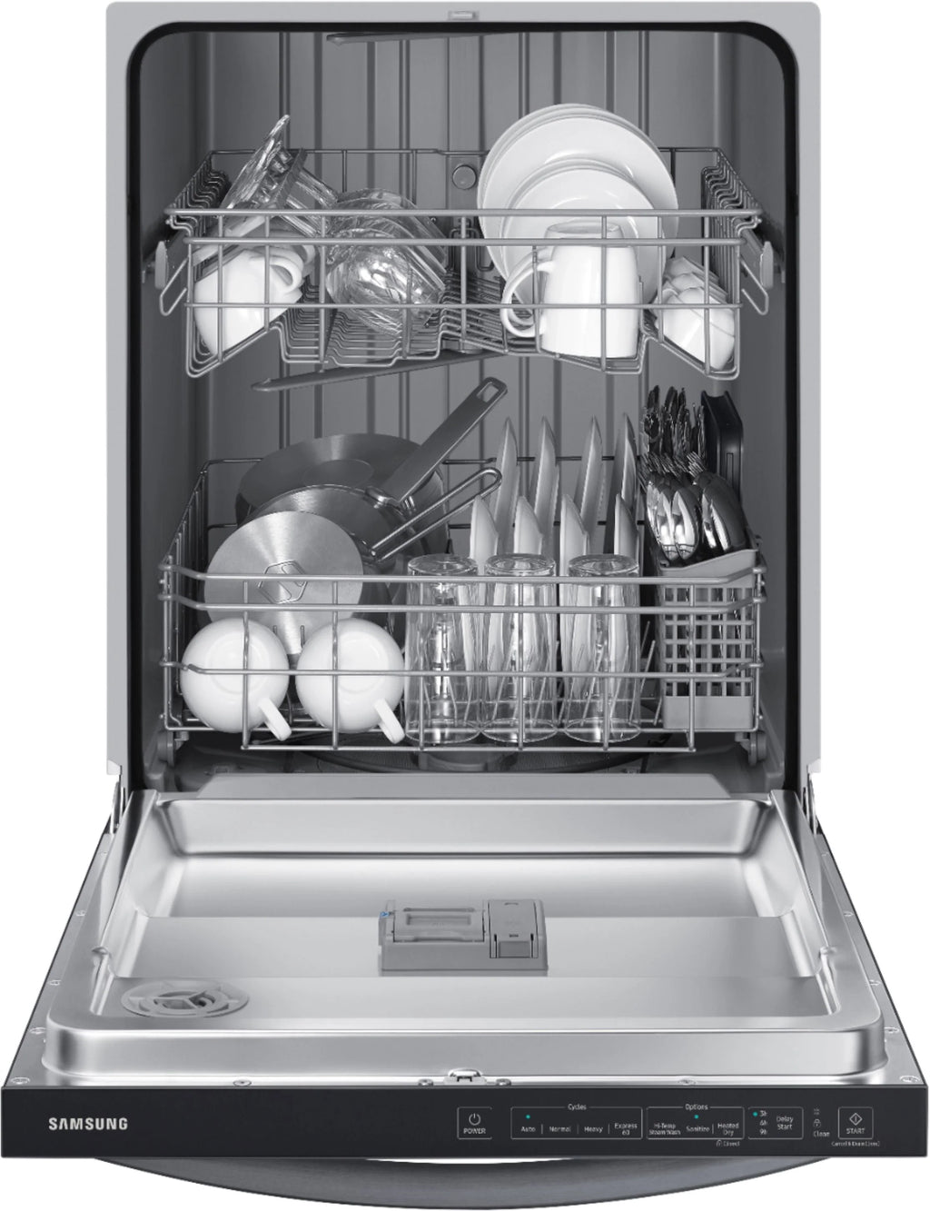 Samsung - 24 Top Control Built-In Dishwasher - Black